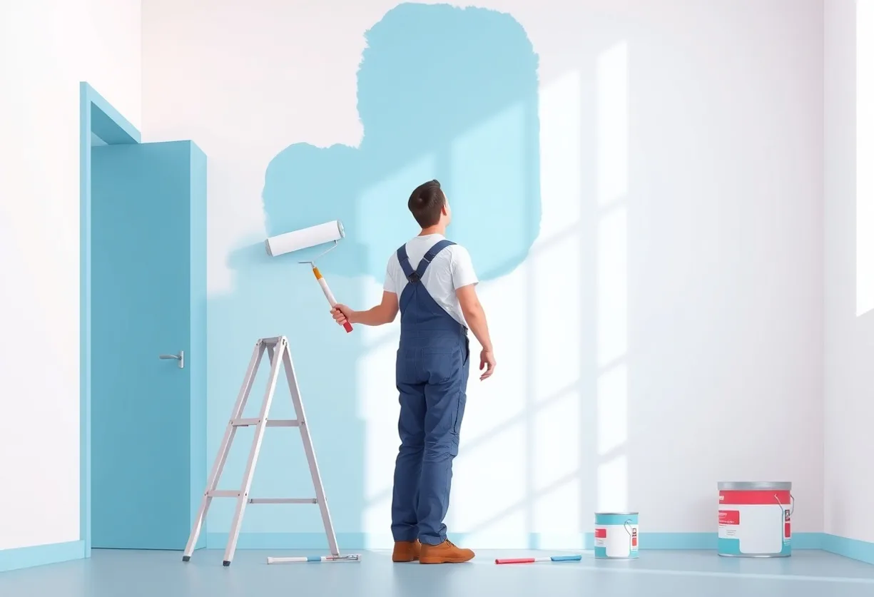 Peintre Les Pavillons-sous-Bois 93320 en intervention sur un chantier