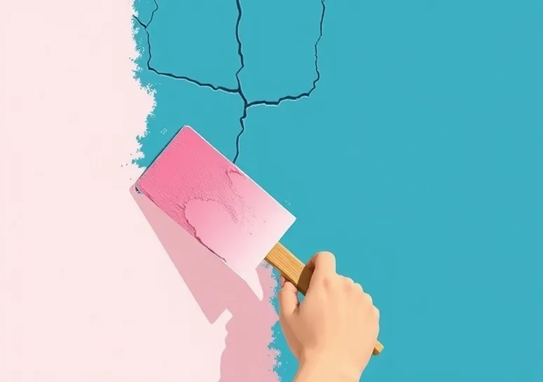 Ponçage et rebouchage des fissures avant mise en peinture